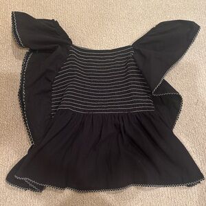 Zara Black Kids Blouse with White Accents